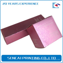 Caja de empaquetado cosmética de papel del laser rojo de lujo de alta calidad